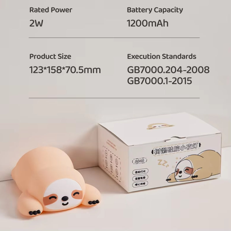 Cute Animal Giraffe Panda Silicone Night Light Timer Patting Lamp Rechargeable Night Lamp for Kids Boys Birthday Gift Room Decor
